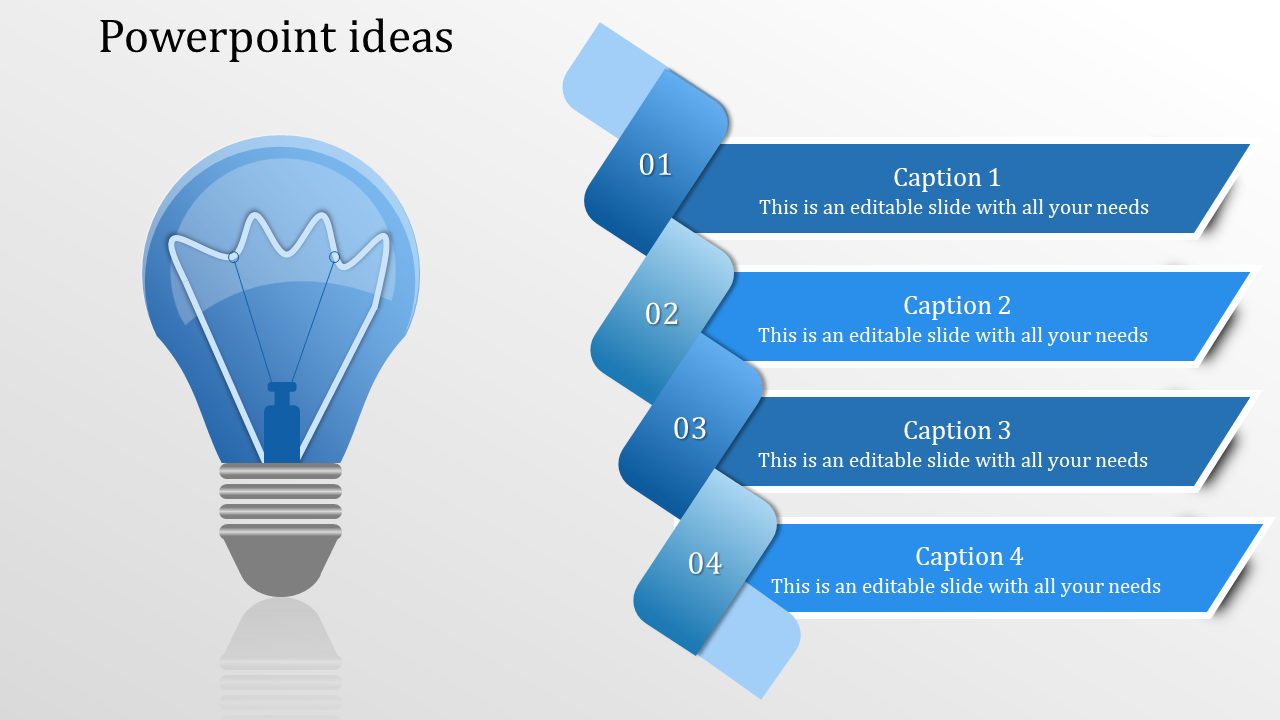 Free - Customized PowerPoint Ideas Slide Template Presentation